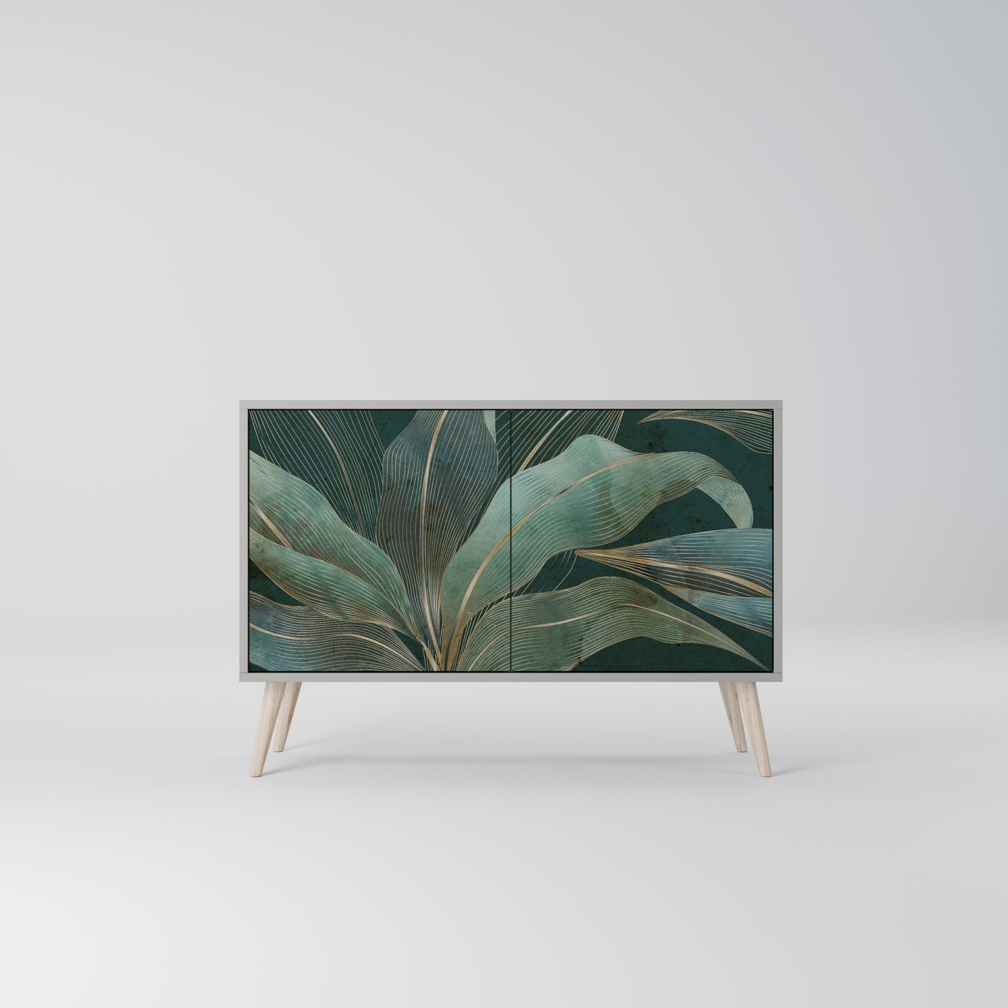 Credenza a 2 ante ROYAL GREEN in finitura grigia