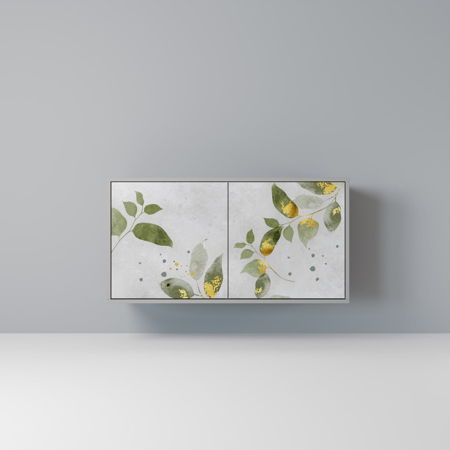 ELEGANT BOTANICS 2-Door Sideboard in Grey Finish
