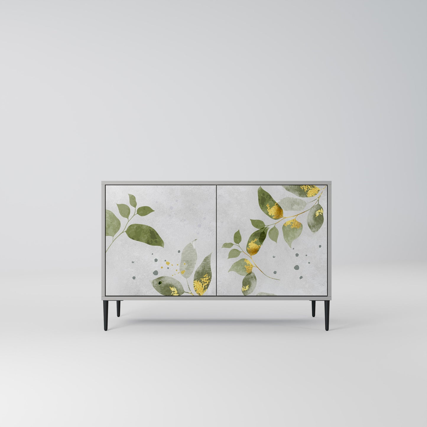 ELEGANT BOTANICS 2-Door Sideboard in Grey Finish