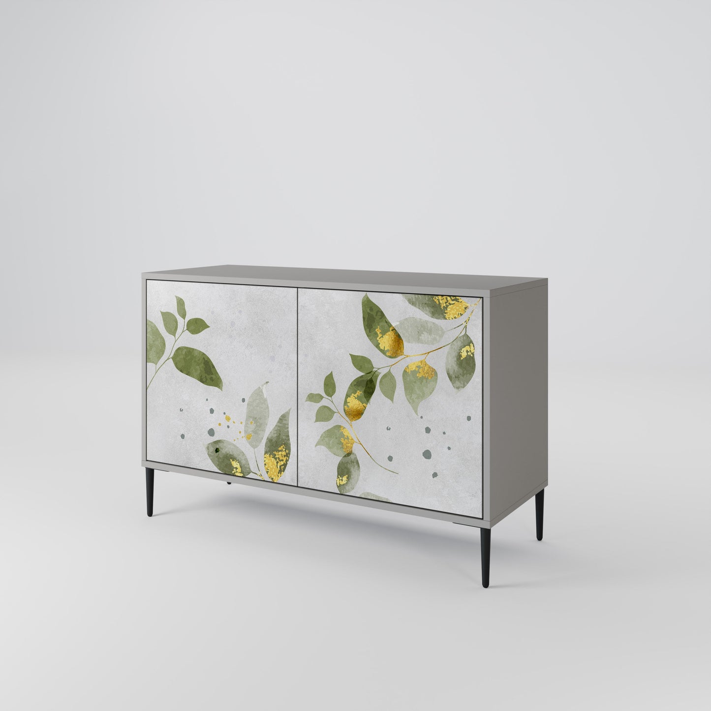 ELEGANT BOTANICS 2-Door Sideboard in Grey Finish