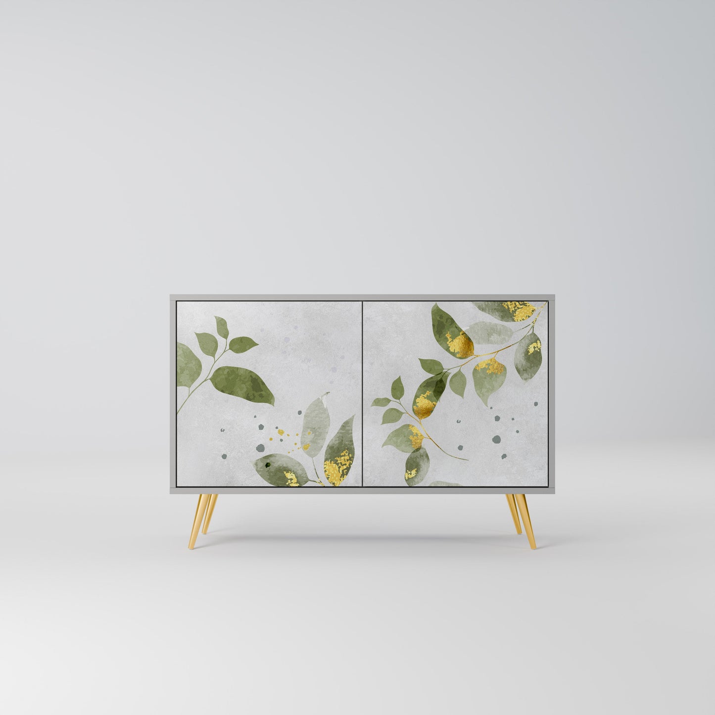 ELEGANT BOTANICS 2-Door Sideboard in Grey Finish