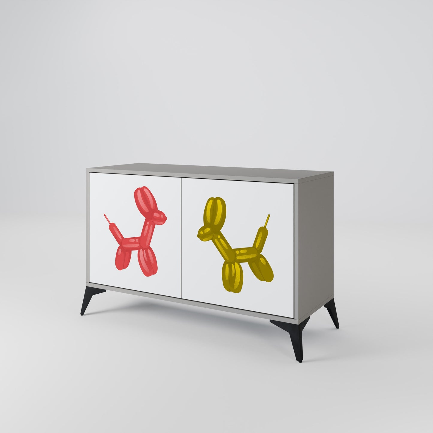 CHILDHOOD MEMORY 2-Door Sideboard in Grey Finish