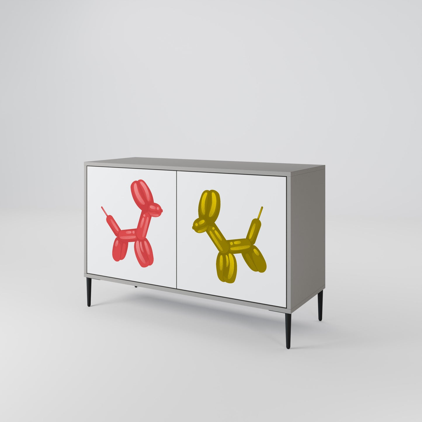 CHILDHOOD MEMORY 2-Door Sideboard in Grey Finish