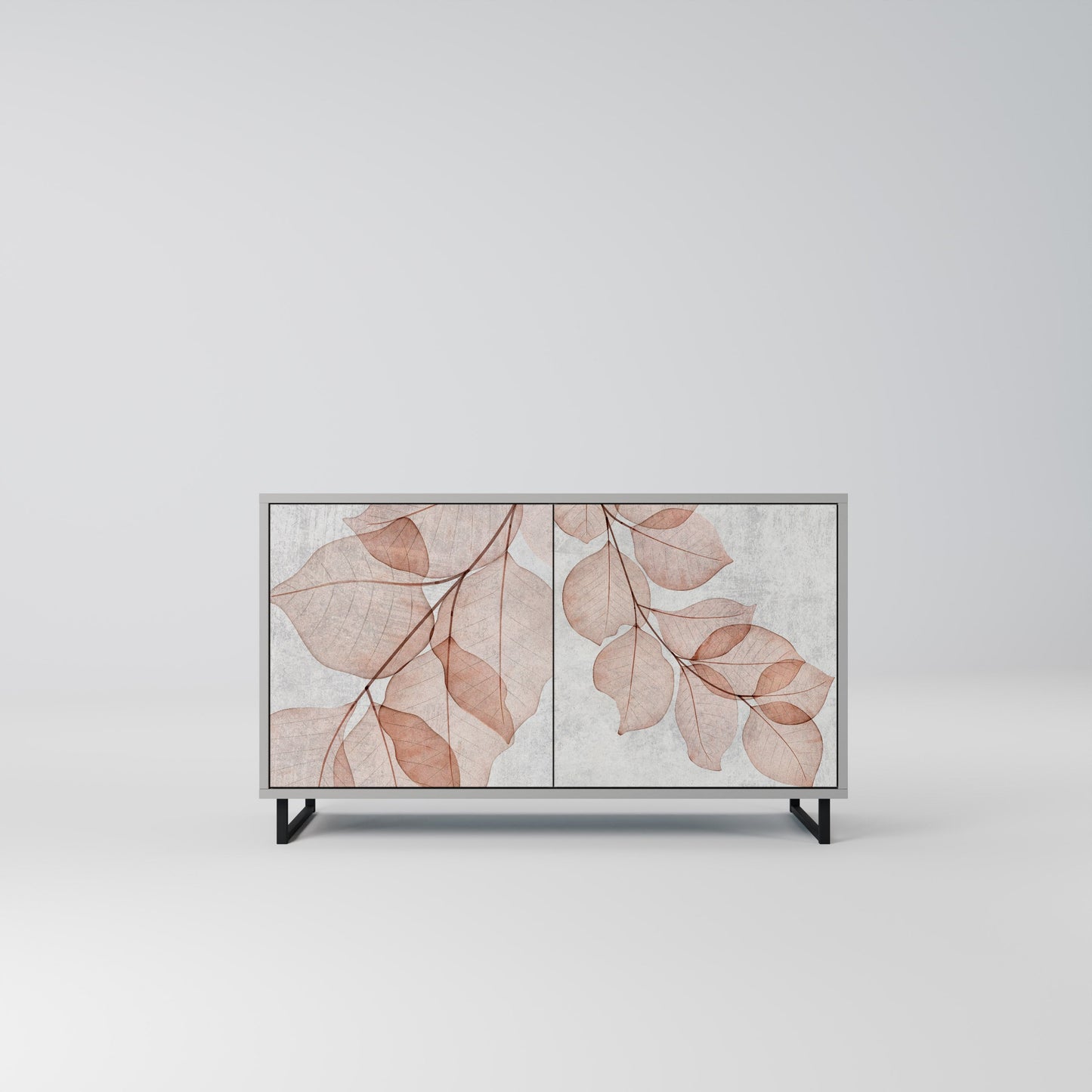 Credenza AUTUMN FRAGILITÀ a 2 ante in finitura grigia