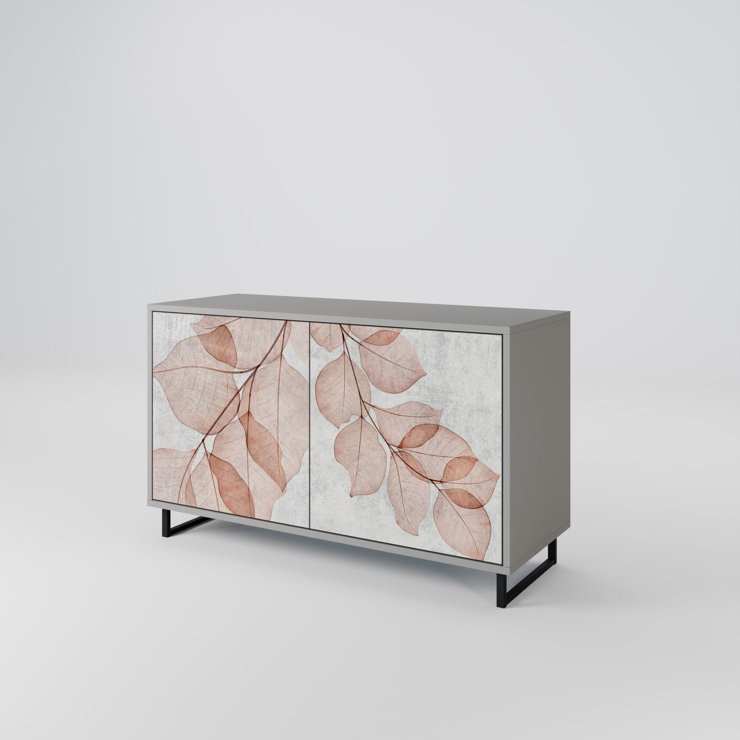 Credenza AUTUMN FRAGILITÀ a 2 ante in finitura grigia