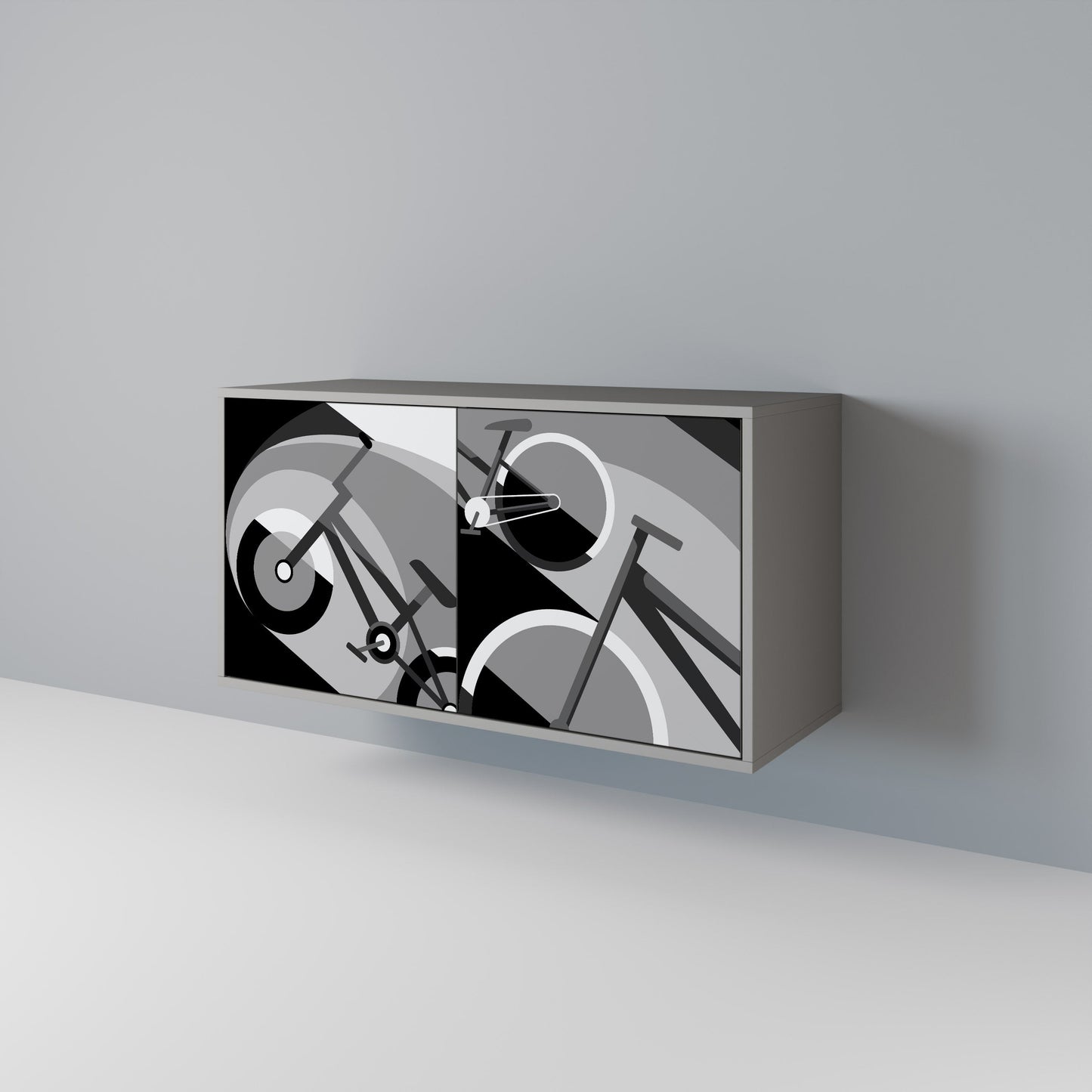 Credenza a 2 ante BIKE ENERGY in finitura grigia