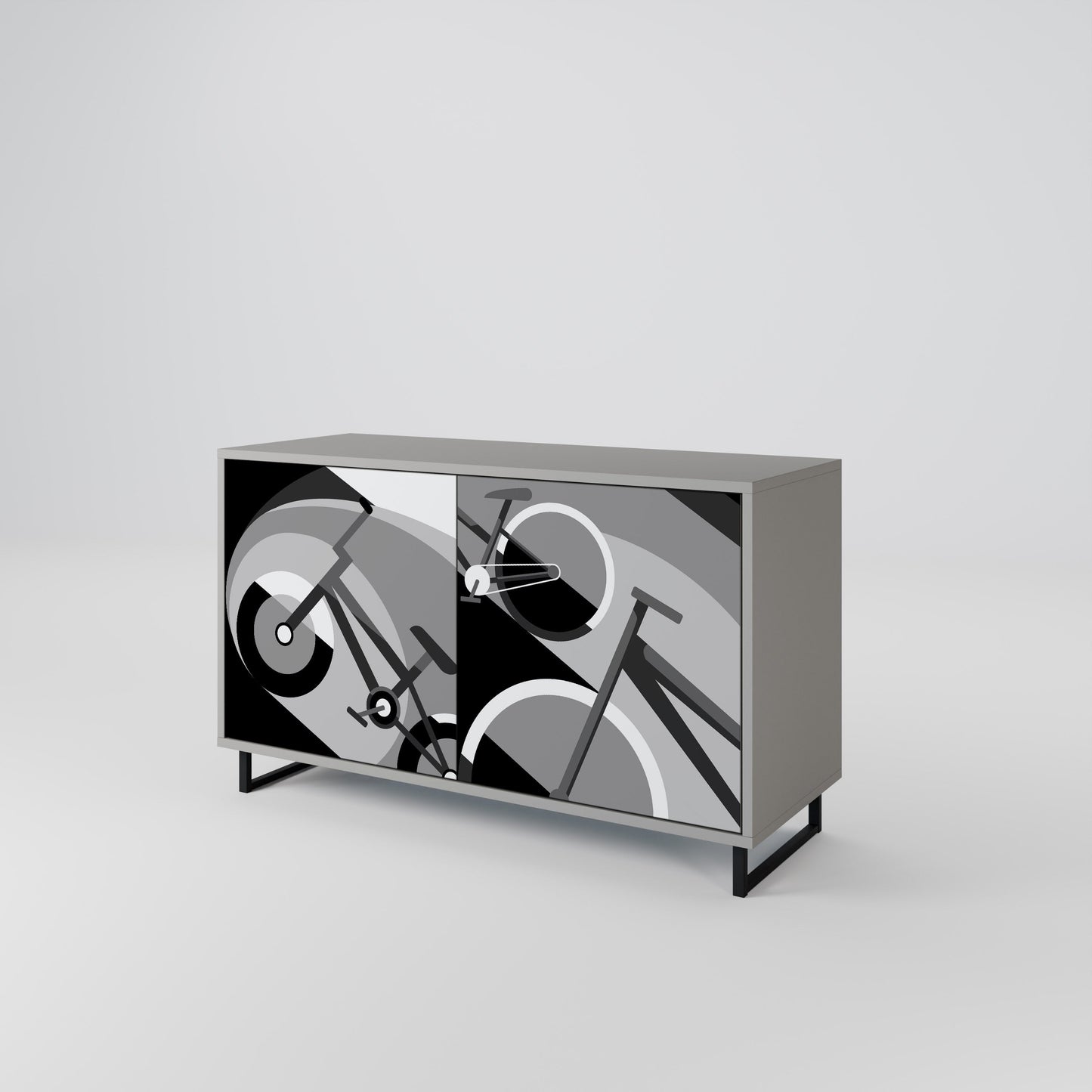 Credenza a 2 ante BIKE ENERGY in finitura grigia