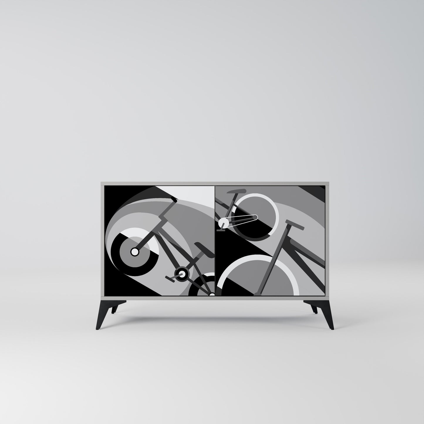 Credenza a 2 ante BIKE ENERGY in finitura grigia