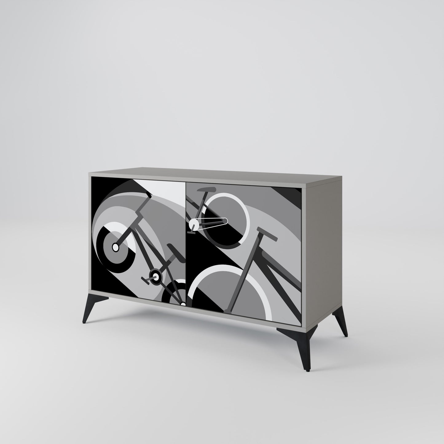 Credenza a 2 ante BIKE ENERGY in finitura grigia