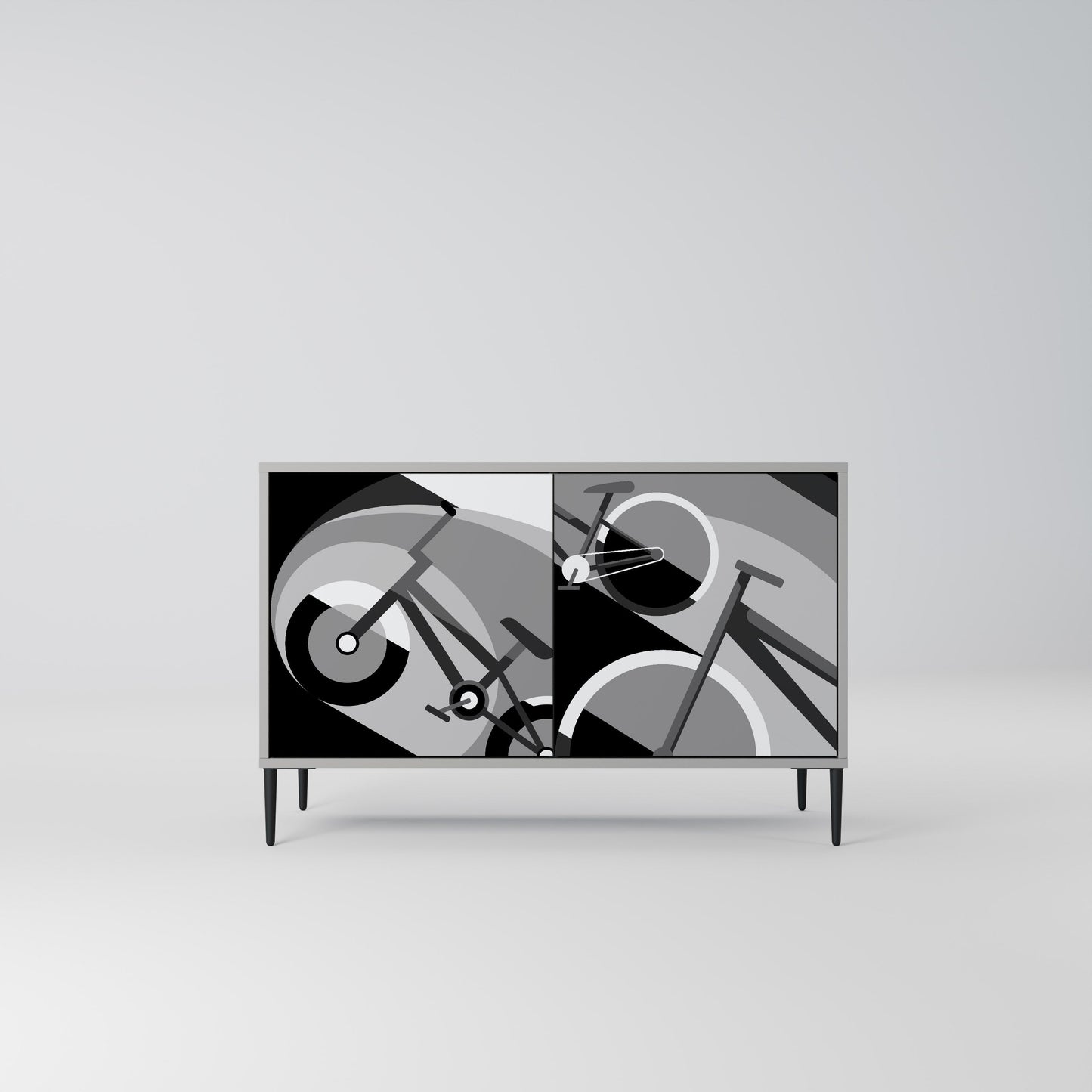 Credenza a 2 ante BIKE ENERGY in finitura grigia