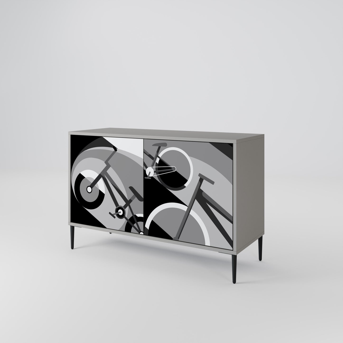 Credenza a 2 ante BIKE ENERGY in finitura grigia