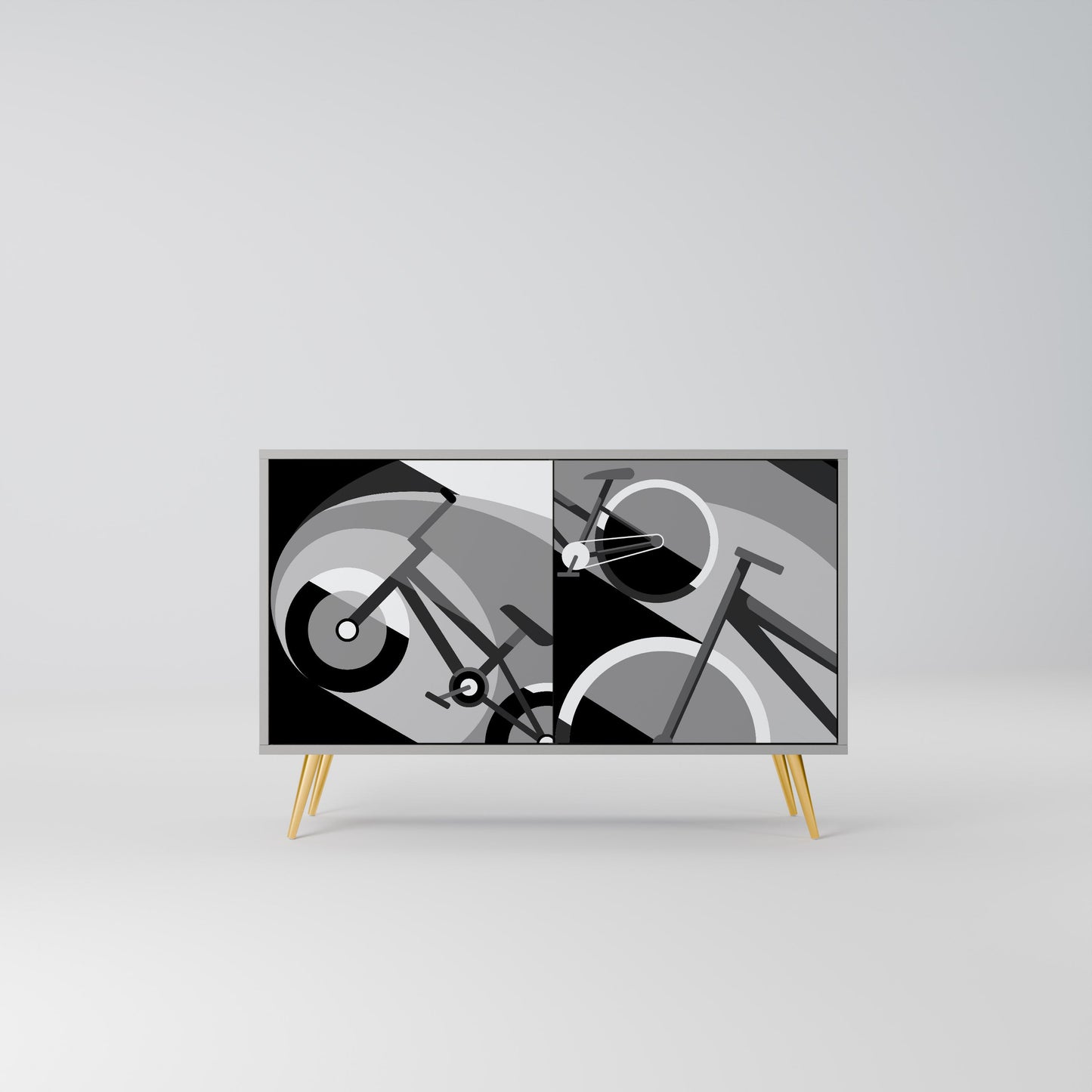 Credenza a 2 ante BIKE ENERGY in finitura grigia
