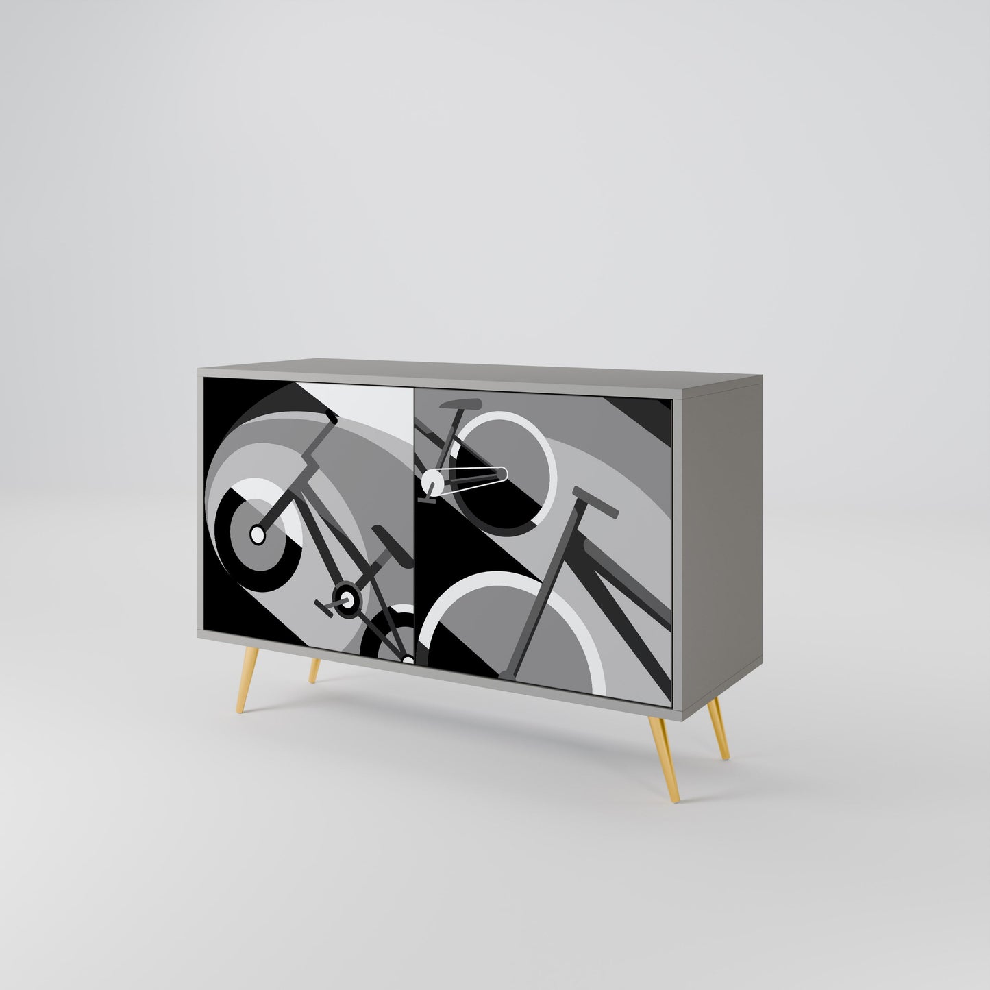 Credenza a 2 ante BIKE ENERGY in finitura grigia