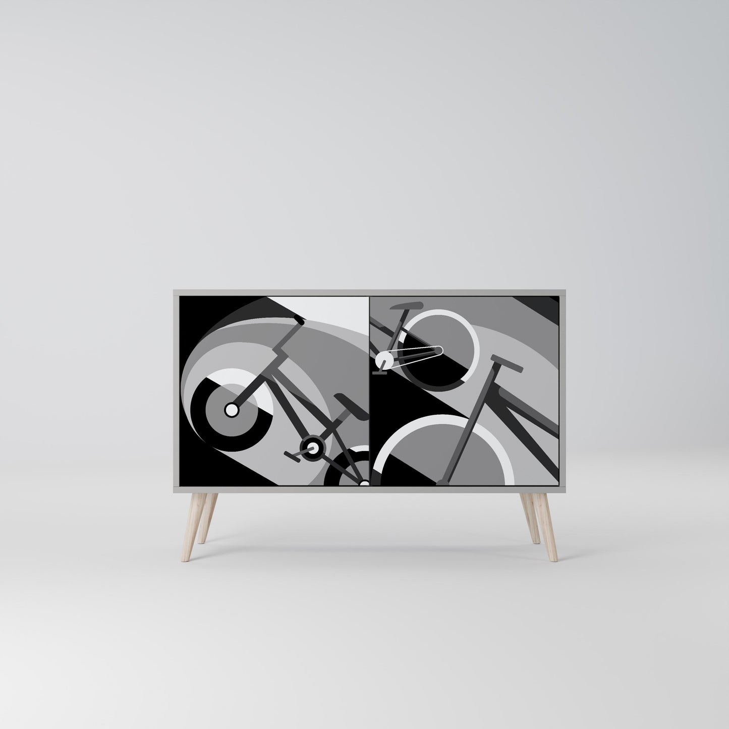 Credenza a 2 ante BIKE ENERGY in finitura grigia
