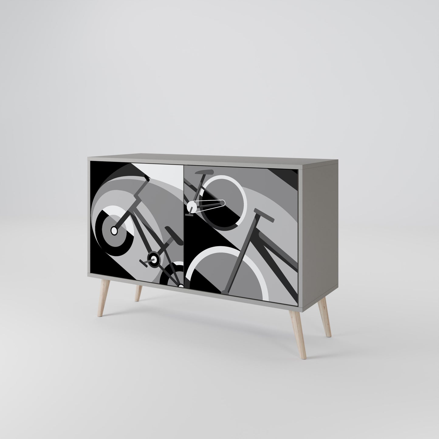 Credenza a 2 ante BIKE ENERGY in finitura grigia