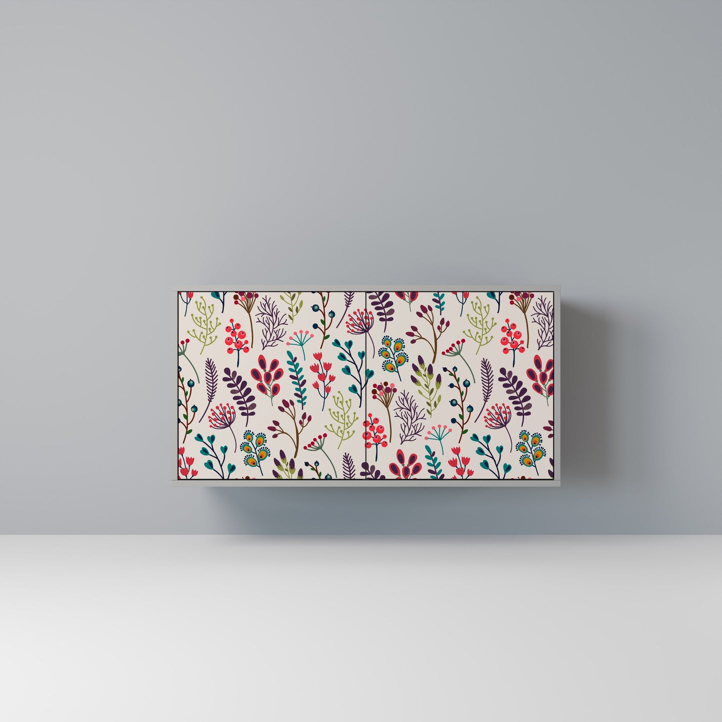 Credenza a 2 ante AUTUMN SUNDRIES in finitura grigia