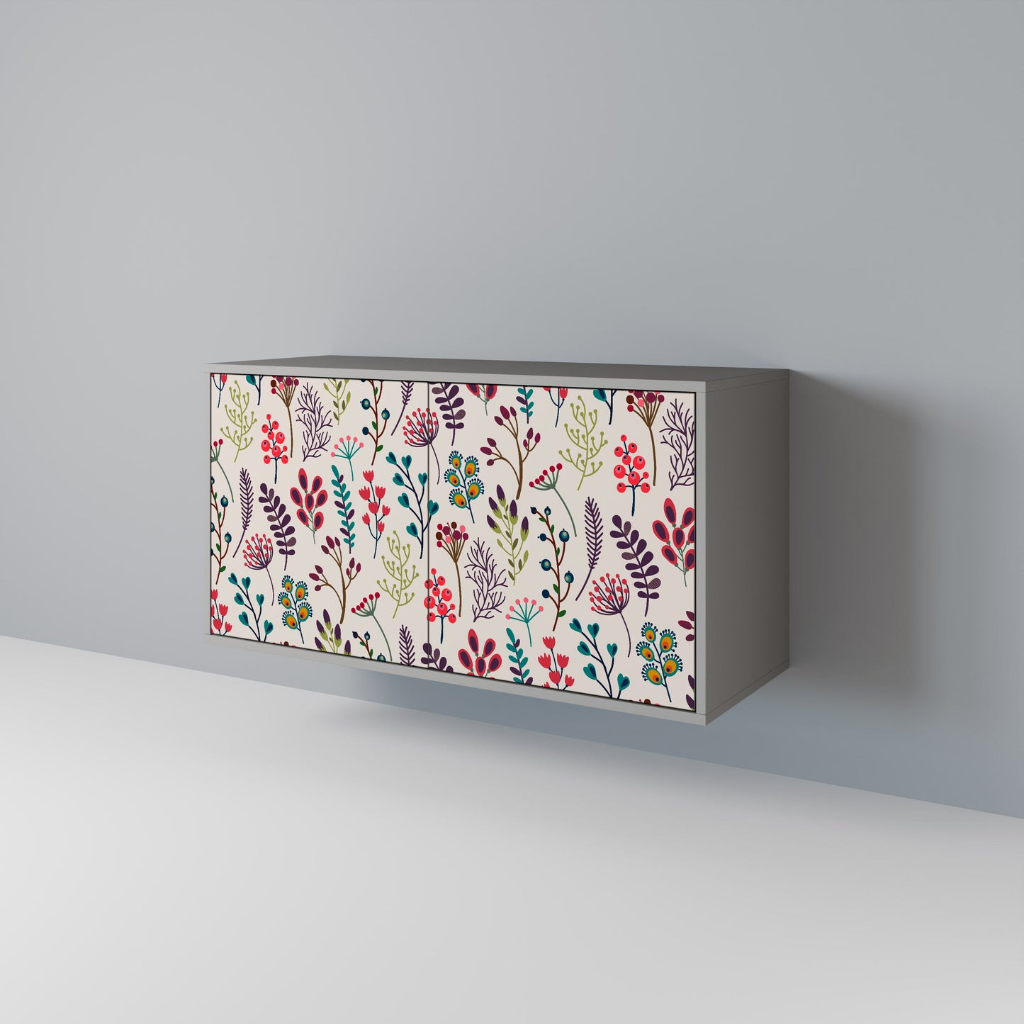 Credenza a 2 ante AUTUMN SUNDRIES in finitura grigia