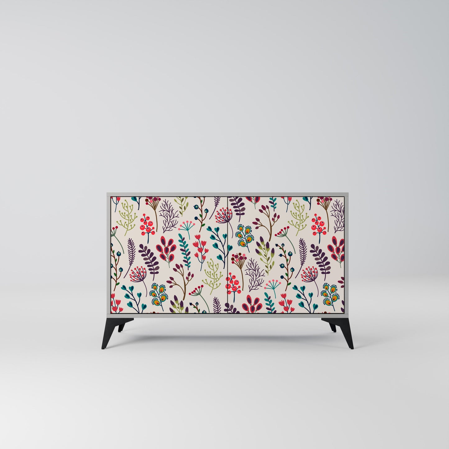 Credenza a 2 ante AUTUMN SUNDRIES in finitura grigia