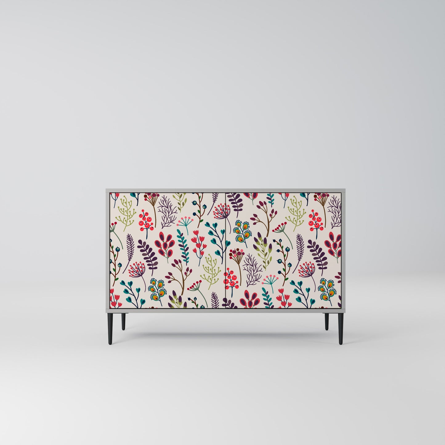 Credenza a 2 ante AUTUMN SUNDRIES in finitura grigia