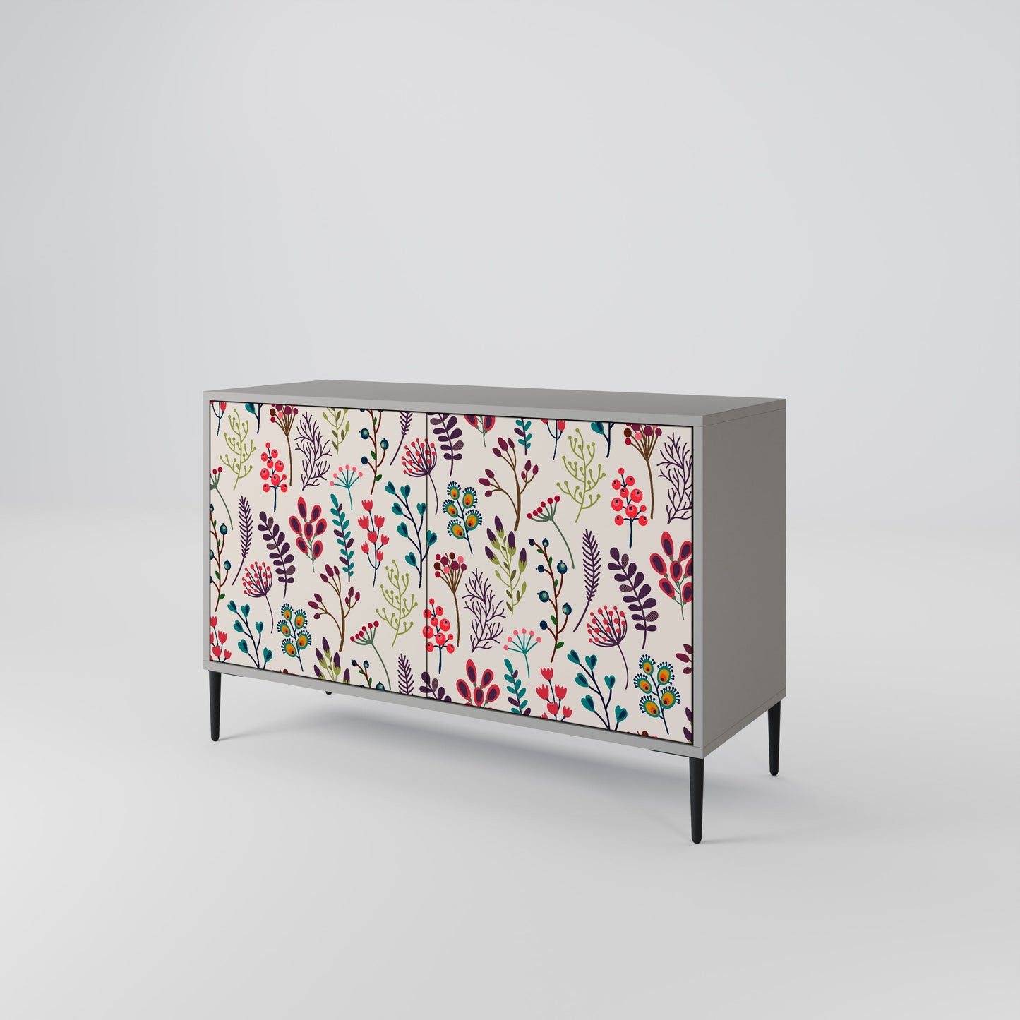Credenza a 2 ante AUTUMN SUNDRIES in finitura grigia
