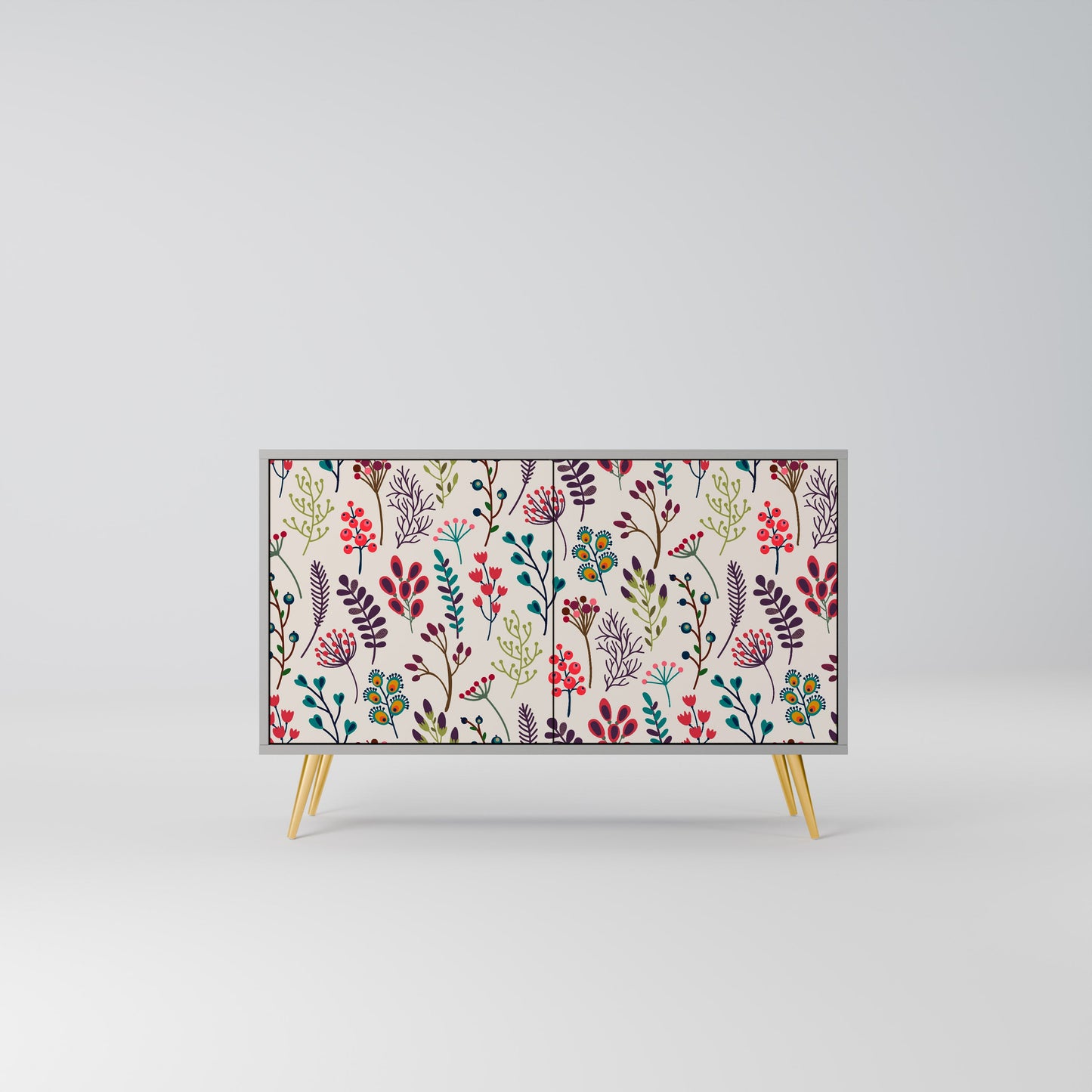 Credenza a 2 ante AUTUMN SUNDRIES in finitura grigia