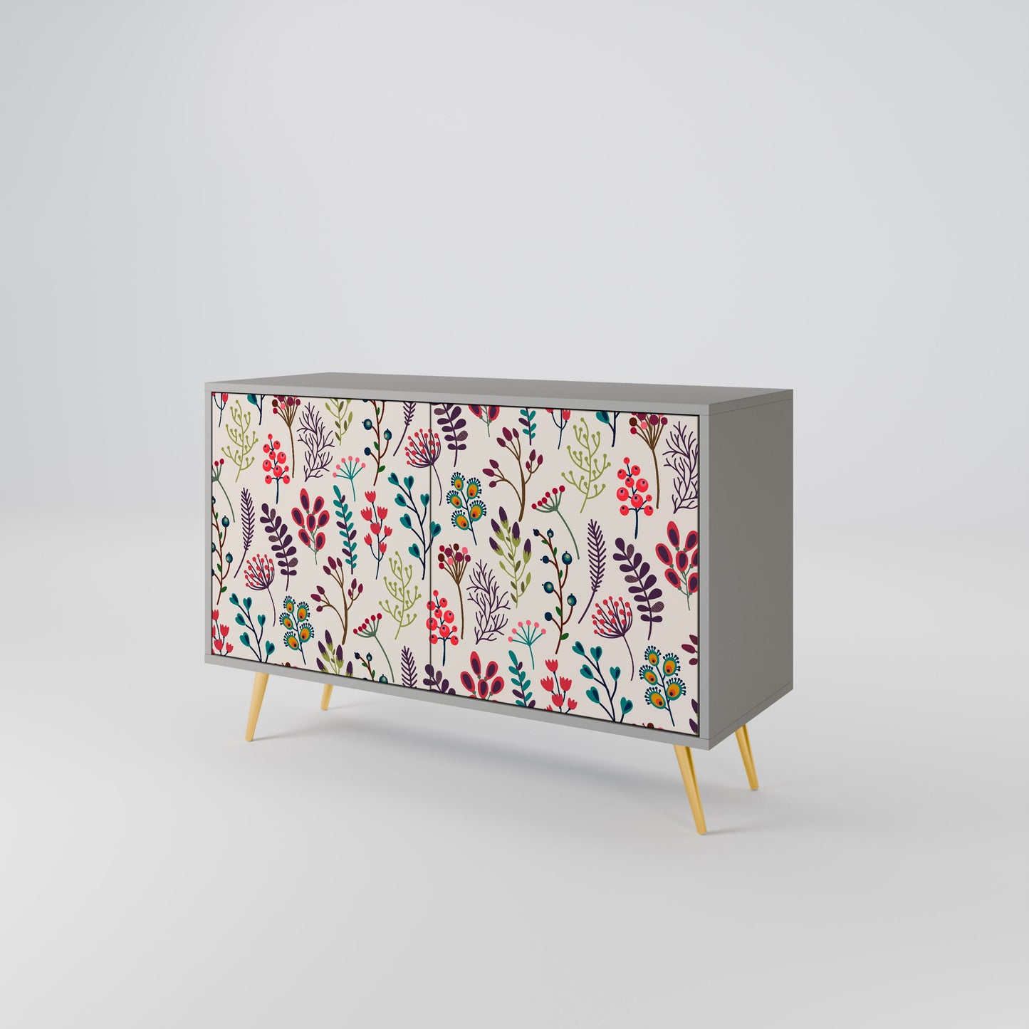 Credenza a 2 ante AUTUMN SUNDRIES in finitura grigia