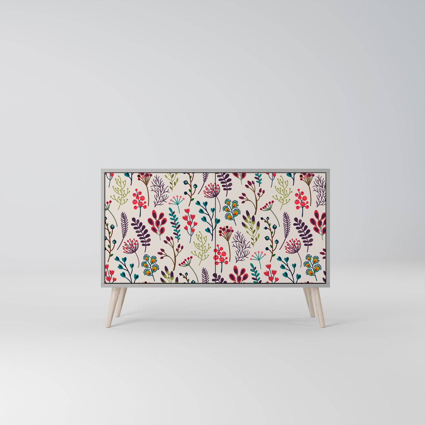 Credenza a 2 ante AUTUMN SUNDRIES in finitura grigia