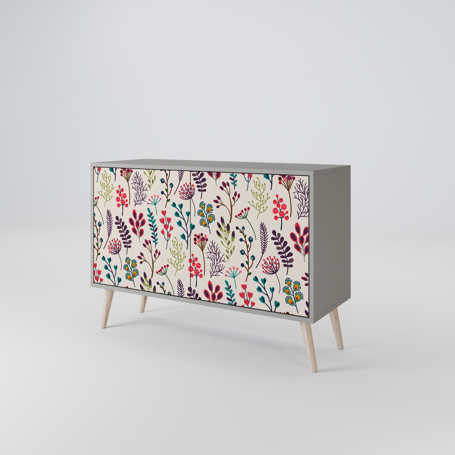Credenza a 2 ante AUTUMN SUNDRIES in finitura grigia