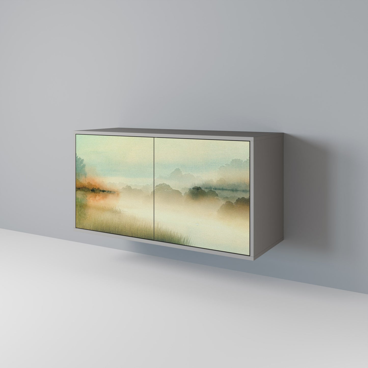 MORNING BY THE LAKE 2-Door Sideboard in Grey Finish