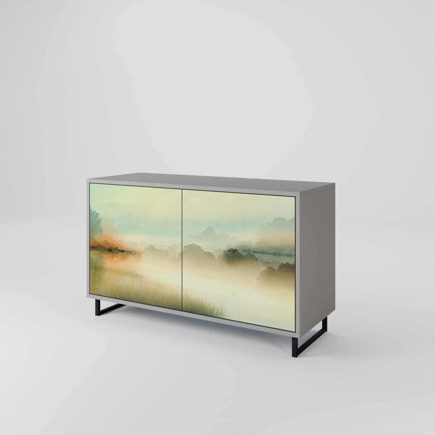 MORNING BY THE LAKE 2-Door Sideboard in Grey Finish