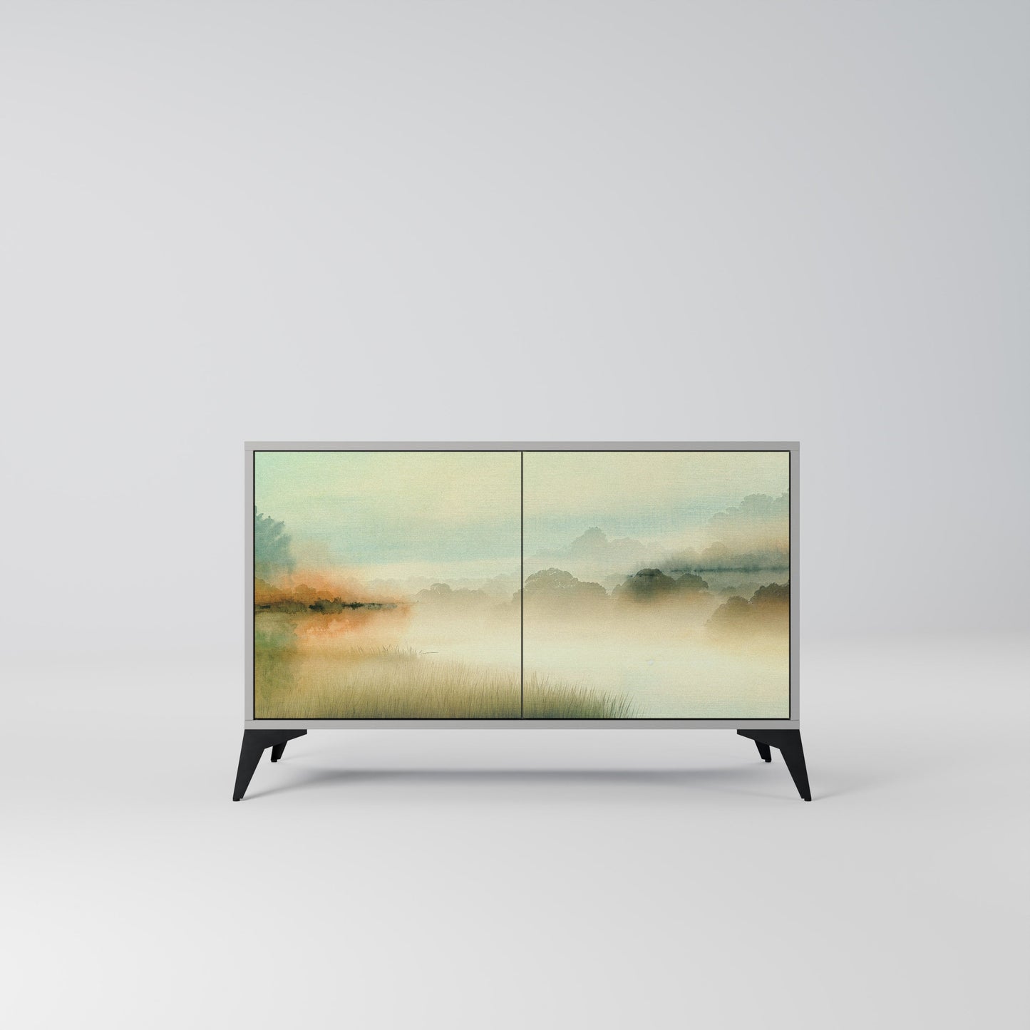 MORNING BY THE LAKE 2-Door Sideboard in Grey Finish