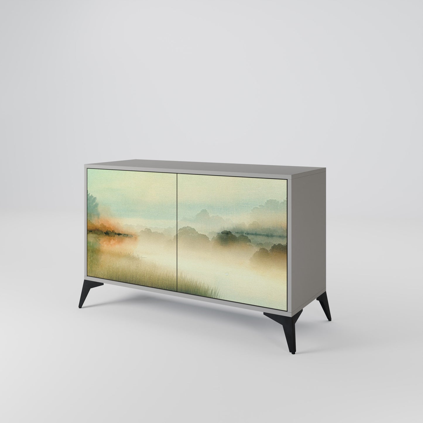 MORNING BY THE LAKE 2-Door Sideboard in Grey Finish
