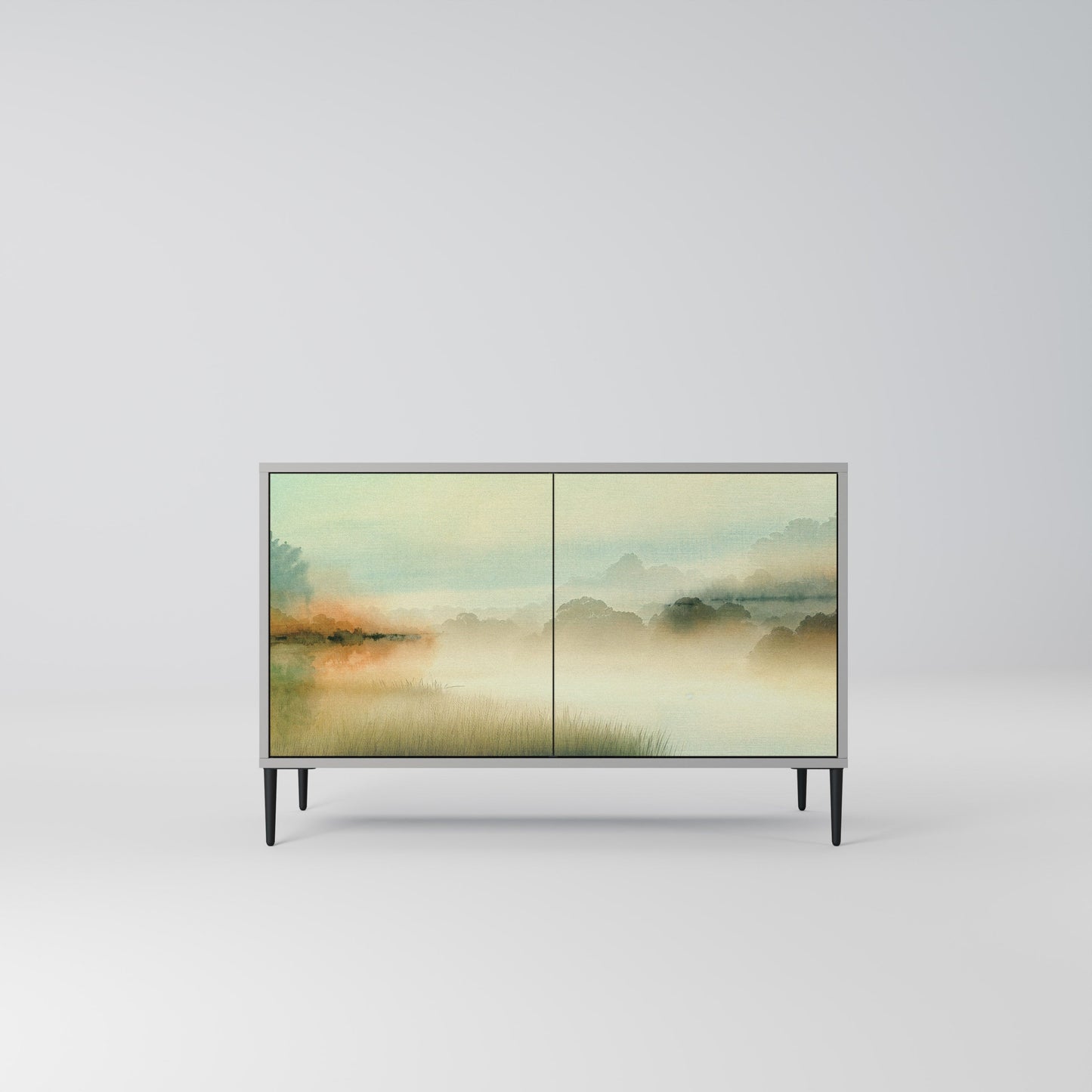 MORNING BY THE LAKE 2-Door Sideboard in Grey Finish