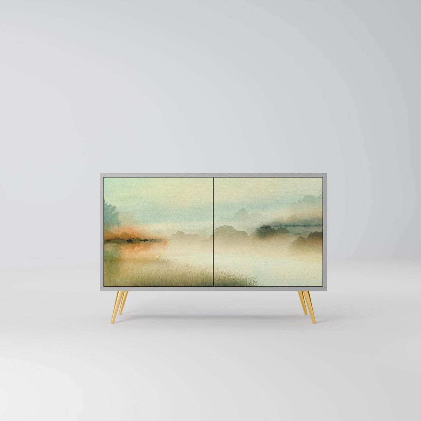 MORNING BY THE LAKE 2-Door Sideboard in Grey Finish