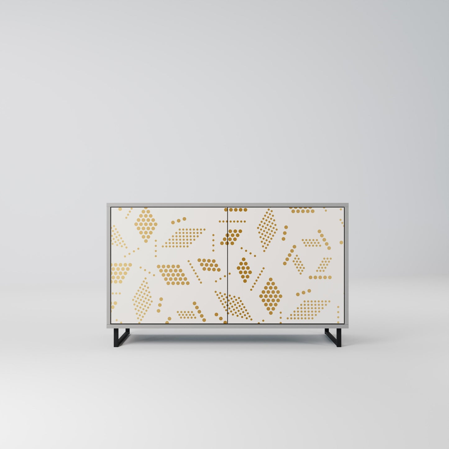 Credenza a 2 ante SPOTTED DAZE in finitura grigia