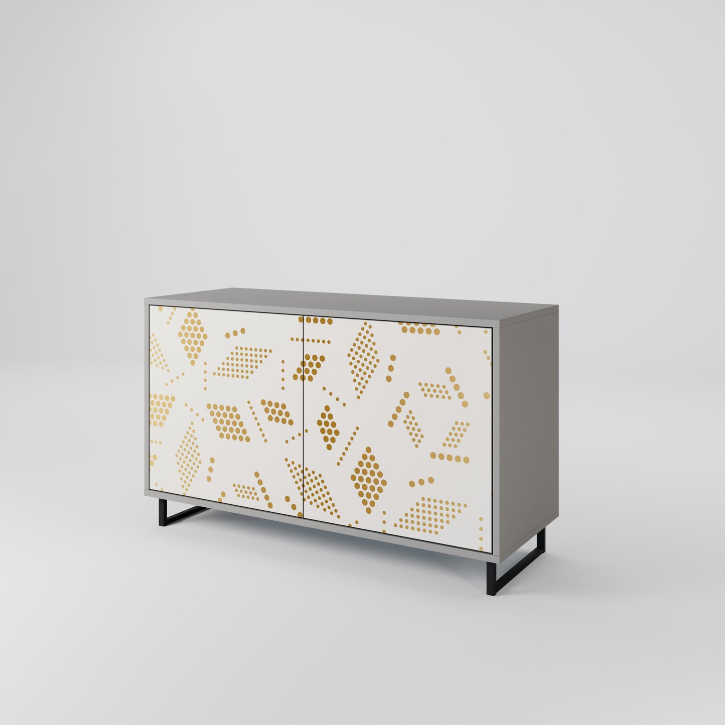 Credenza a 2 ante SPOTTED DAZE in finitura grigia