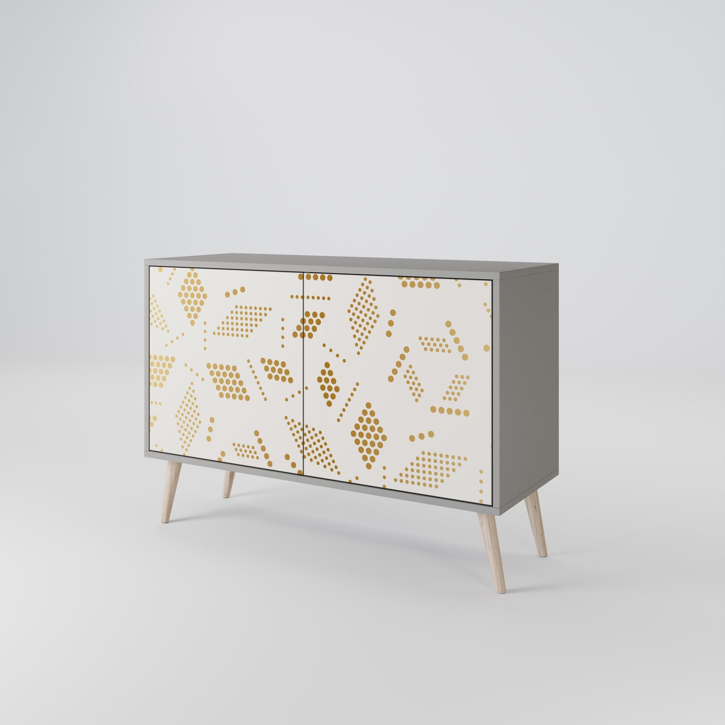Credenza a 2 ante SPOTTED DAZE in finitura grigia