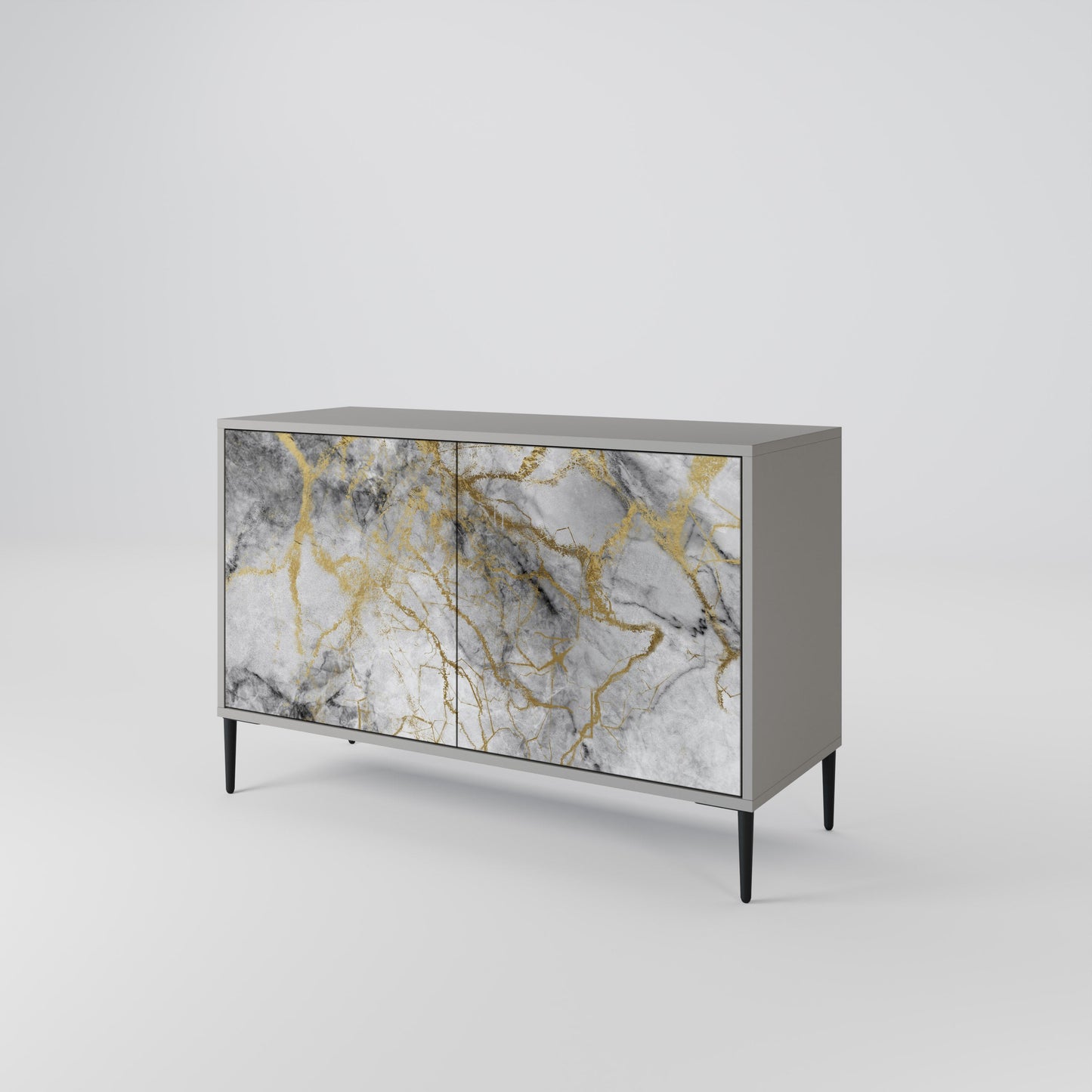 TIMELESS GLIDE 2-Door Sideboard in Grey Finish