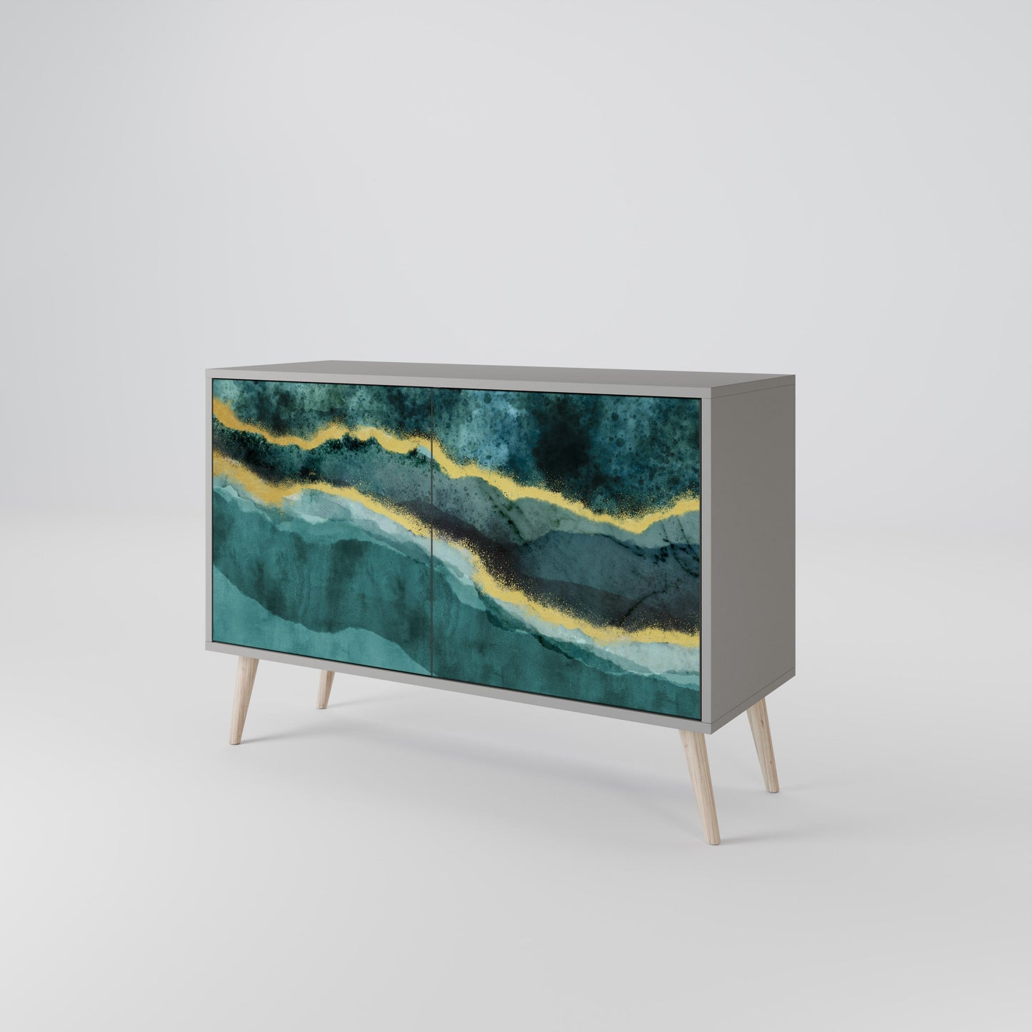 GOLDRUSH ODYSSEY 2-Door Sideboard in Grey Finish