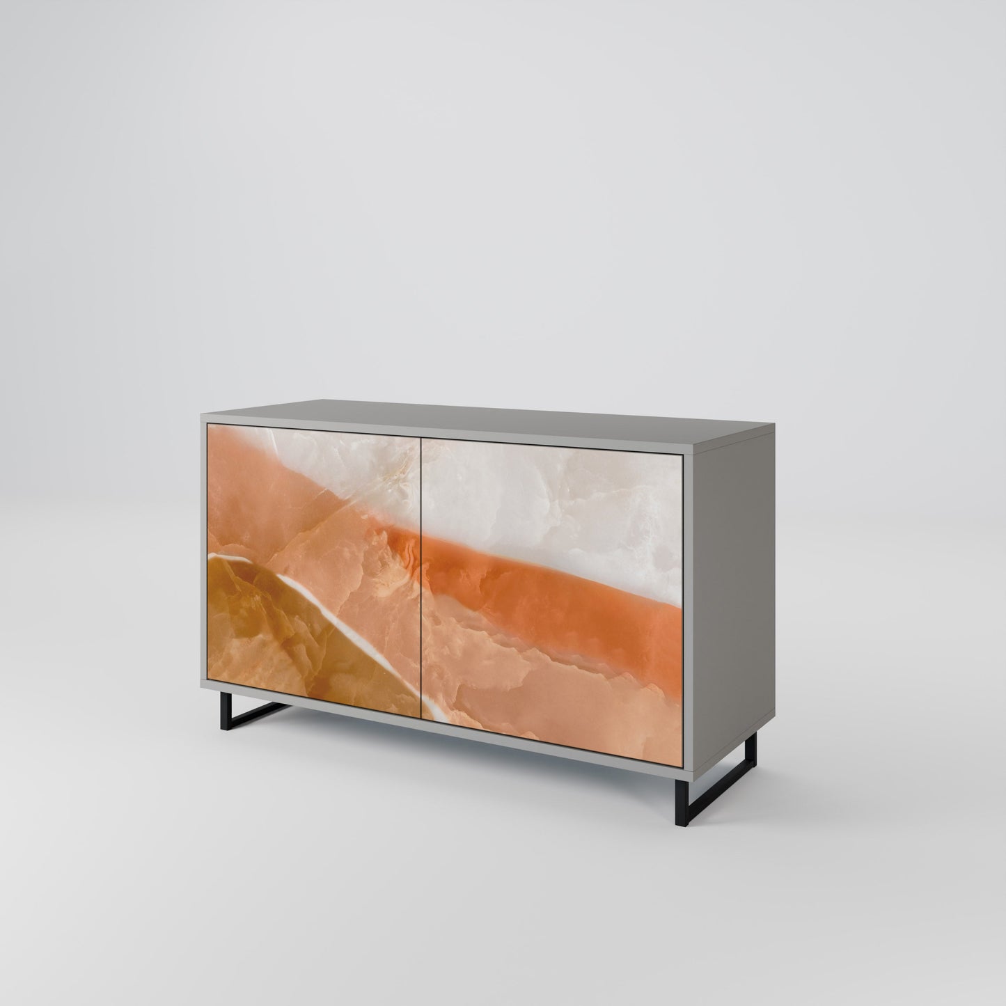 Credenza a 2 ante SANDHILLS SPLENDOUR in finitura grigia