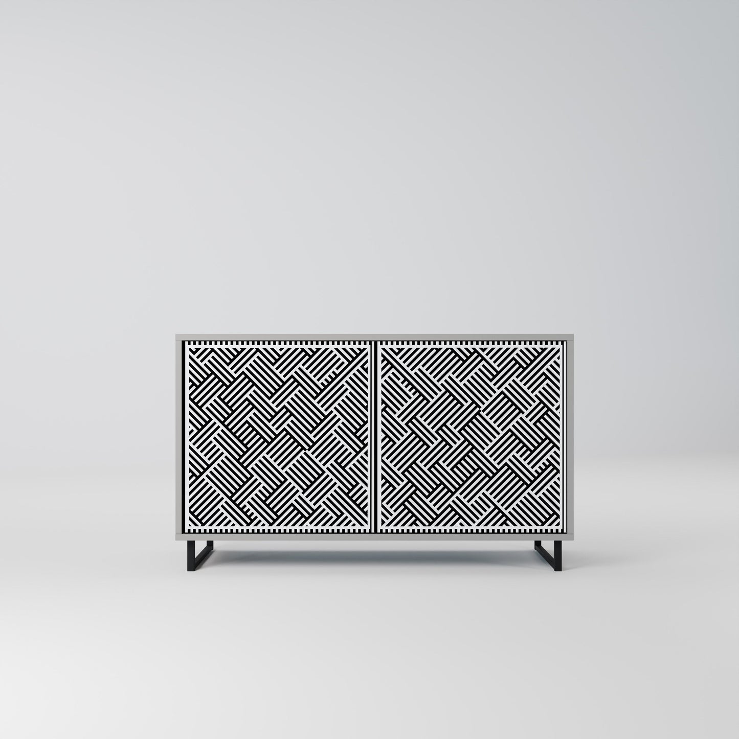 Credenza a 2 ante TEMPORARY SEQUENCE in finitura grigia