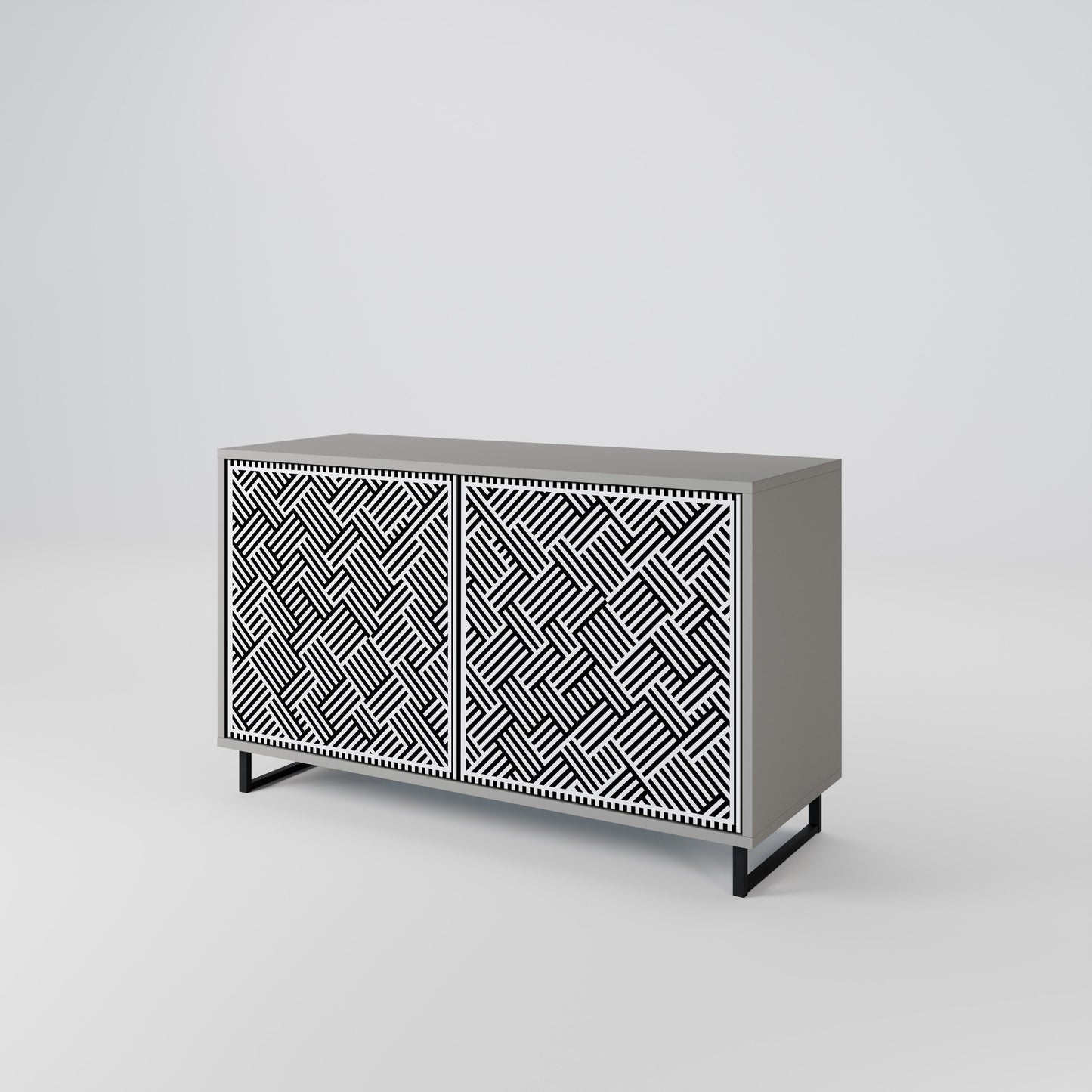 Credenza a 2 ante TEMPORARY SEQUENCE in finitura grigia