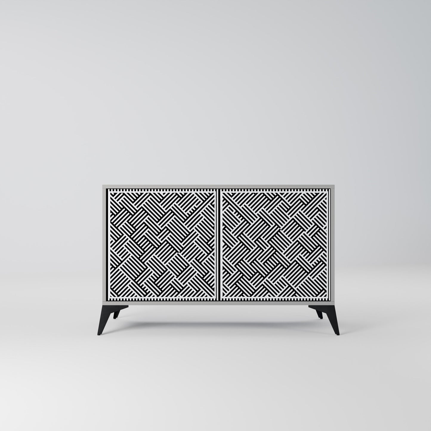 Credenza a 2 ante TEMPORARY SEQUENCE in finitura grigia
