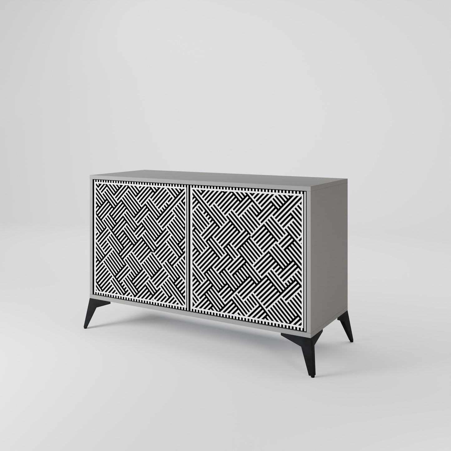 Credenza a 2 ante TEMPORARY SEQUENCE in finitura grigia