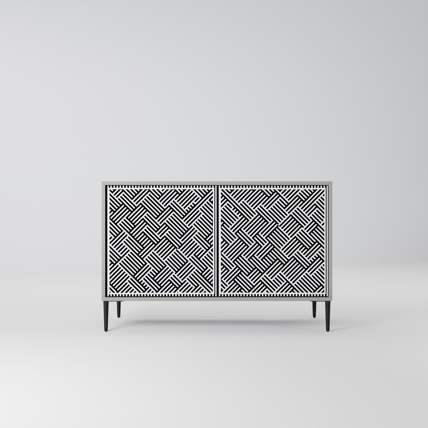 Credenza a 2 ante TEMPORARY SEQUENCE in finitura grigia