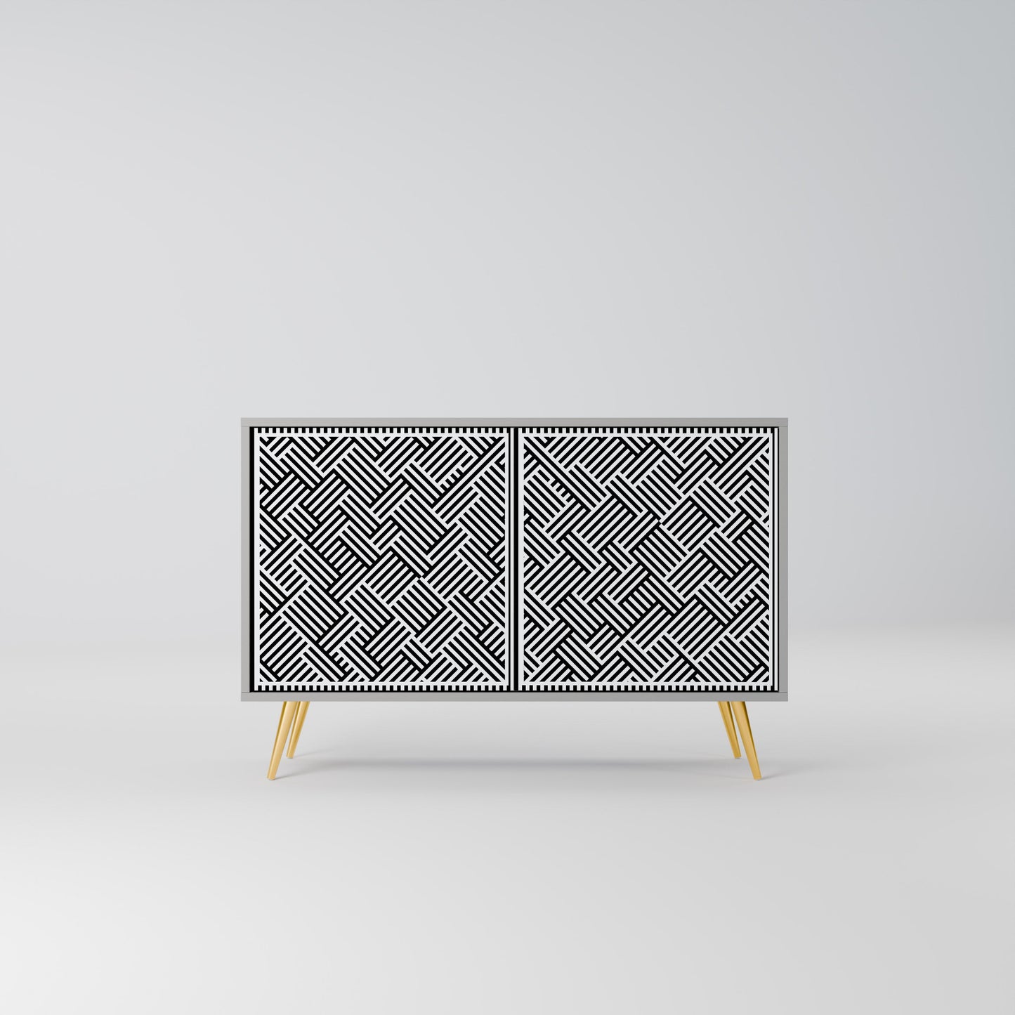 Credenza a 2 ante TEMPORARY SEQUENCE in finitura grigia
