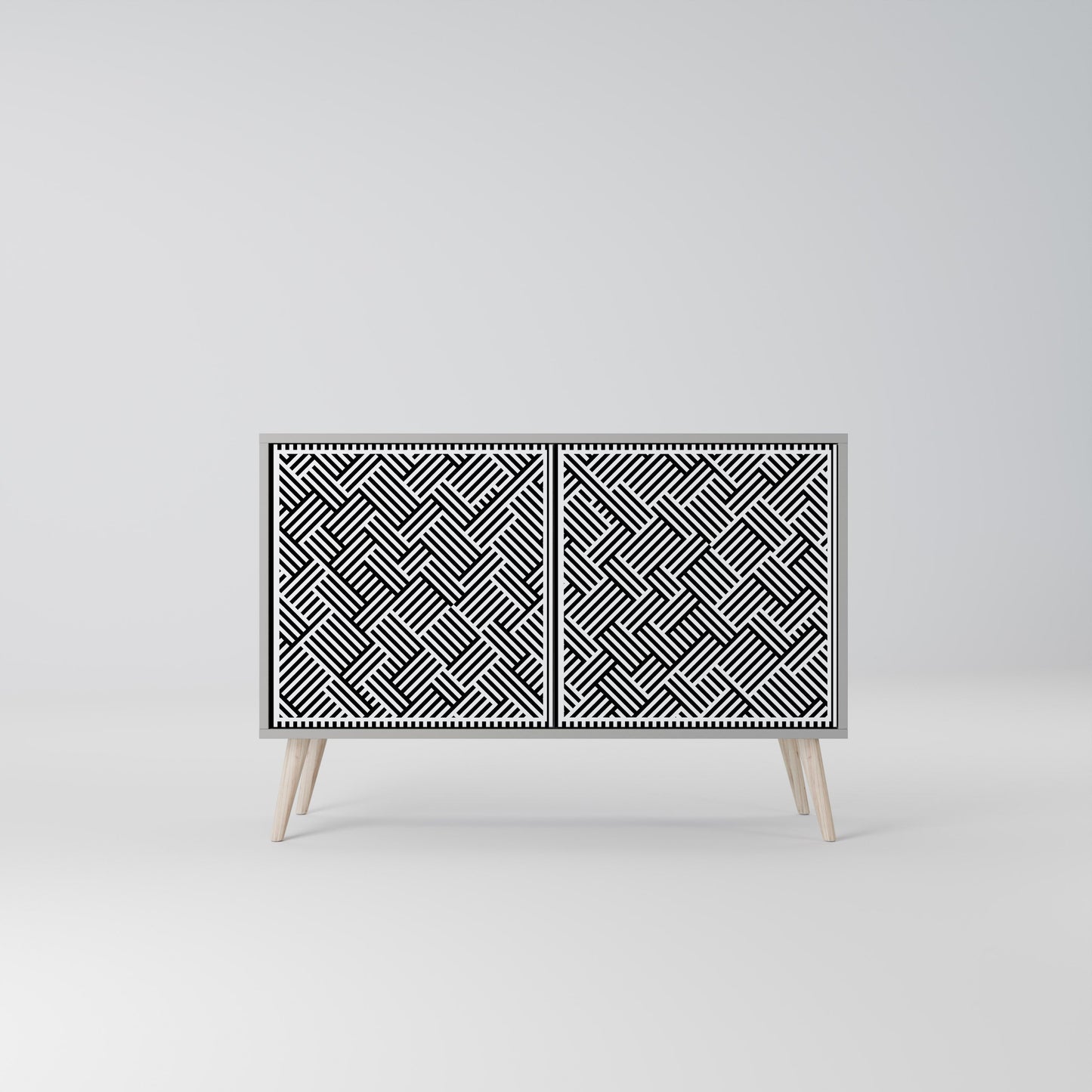 Credenza a 2 ante TEMPORARY SEQUENCE in finitura grigia