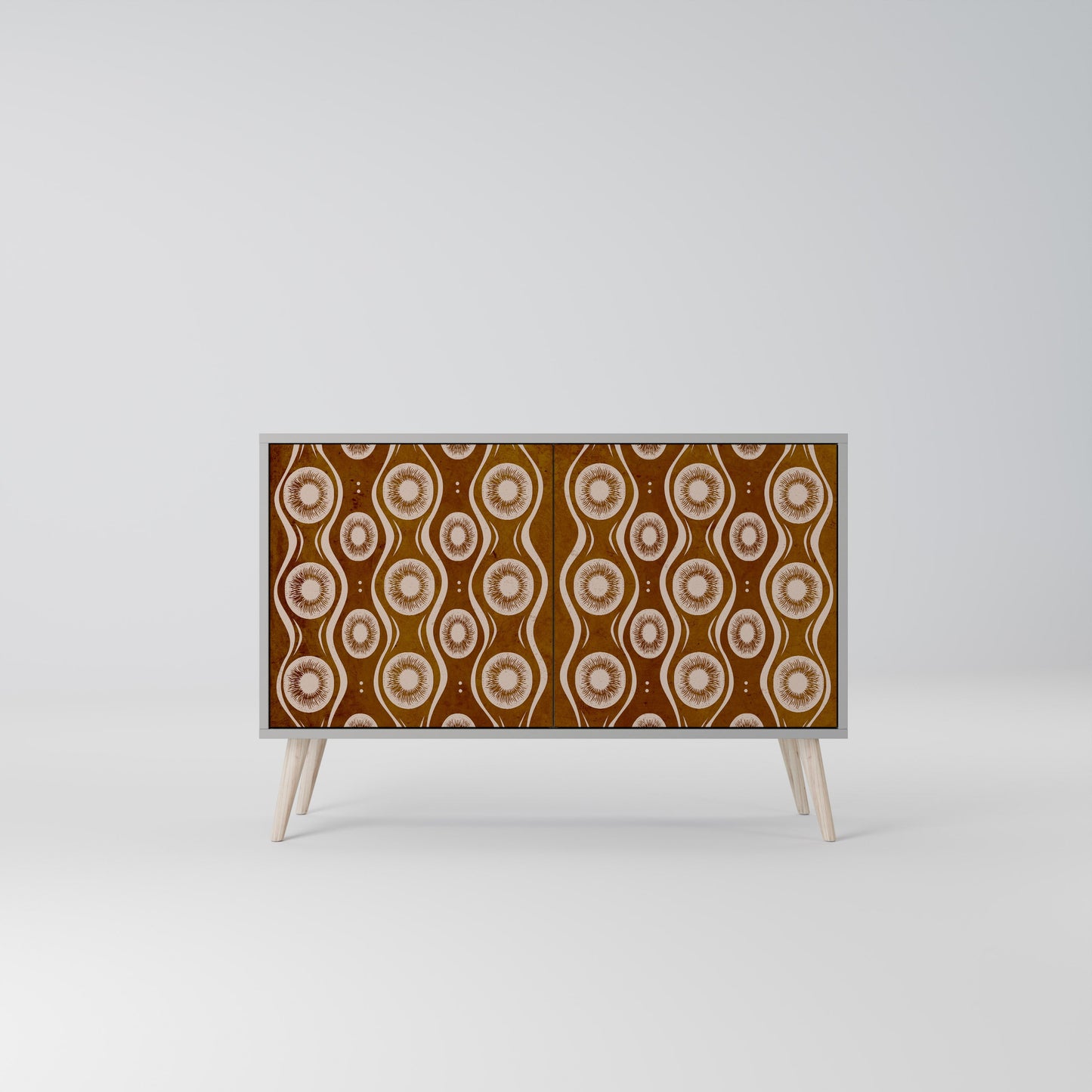 BROWN EYES 2-Door Sideboard in Grey Finish