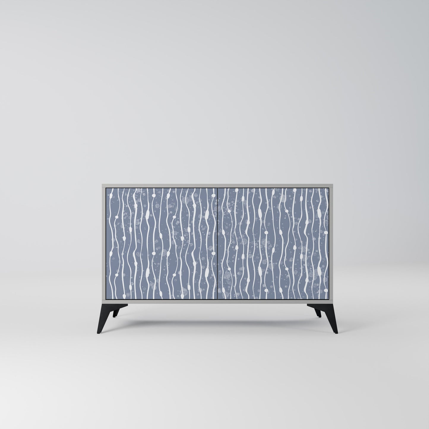 GRAPHITE RAIN 2-Door Sideboard in Grey Finish