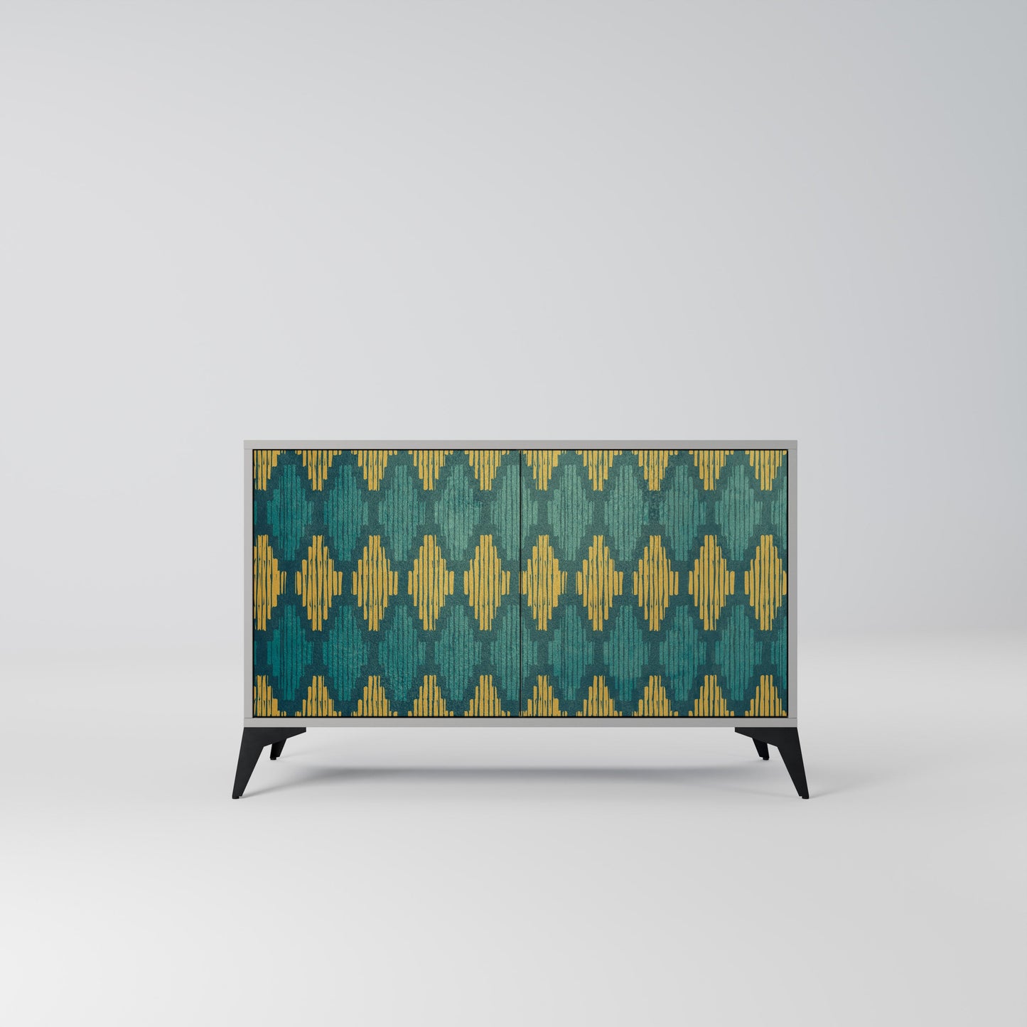 POLYGONS 2-Door Sideboard in Grey Finish